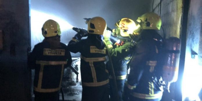 Paralimni: Extensive damage to a cafeteria after a fire