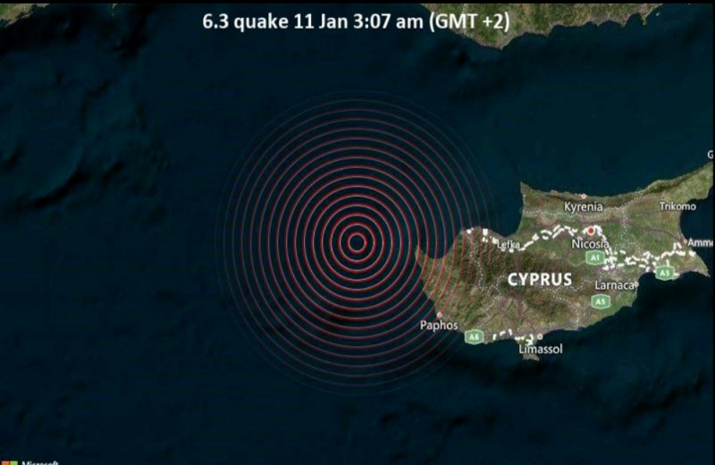 A 6.5 magnitude earthquake shook Cyprus