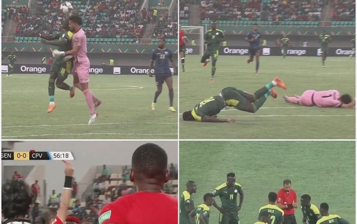 VIDEO: Vozinia fouled Mane, injured and sent off!
