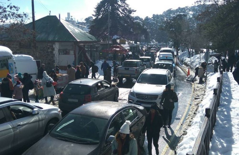 Damn Troodos by hikers - Road closed