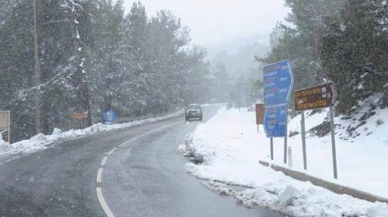 Σε κλοικακο καιρΙας η Κyπρος-ΚλειστοΙ οι δρό&mu οι προς Τρόοδος λόγω χιονόπτωσης 