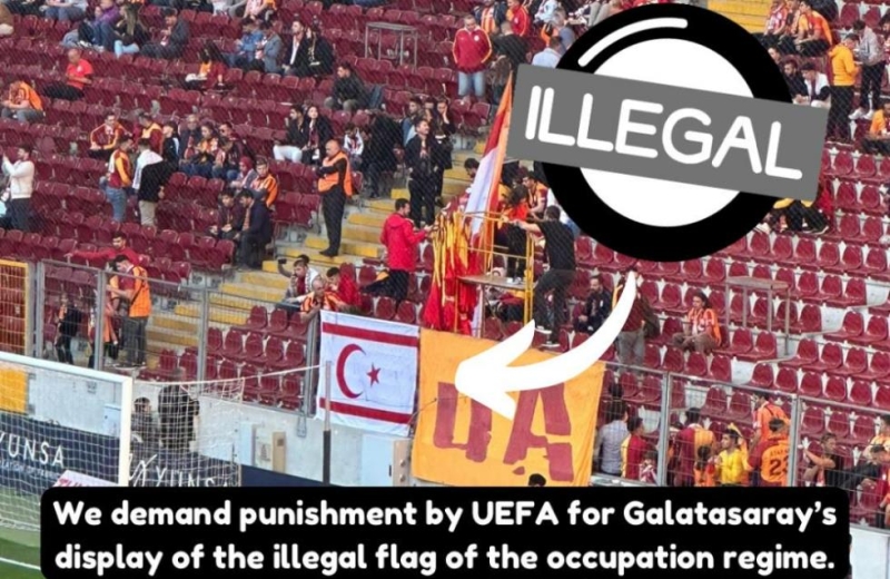  Η ΠΑΕΕΚ ζητε&iota τηνπαρδειγτιμωρη σαλατσαπτν the KOP to make a complaint to UEFA against Galatasaray for the reason that it allowed the flag of the pseudo-state to be flown in the match with Sivasspor.</p>
<p><b>The announcement:</b></p>
<p >“As PAEK Football we express our strong dissatisfaction and demand from UEFA to punish the Galatasaray team in an exemplary manner for allowing the presence of the illegal “flag” of the pseudo-state in yesterday's football match against Sivasspor.</p>
<p>We call the KOP, as the competent authority, to proceed with a relevant complaint of the incident, thus condemning every attempt to distort reality.</p>
<p><noindex></p>
<div class=