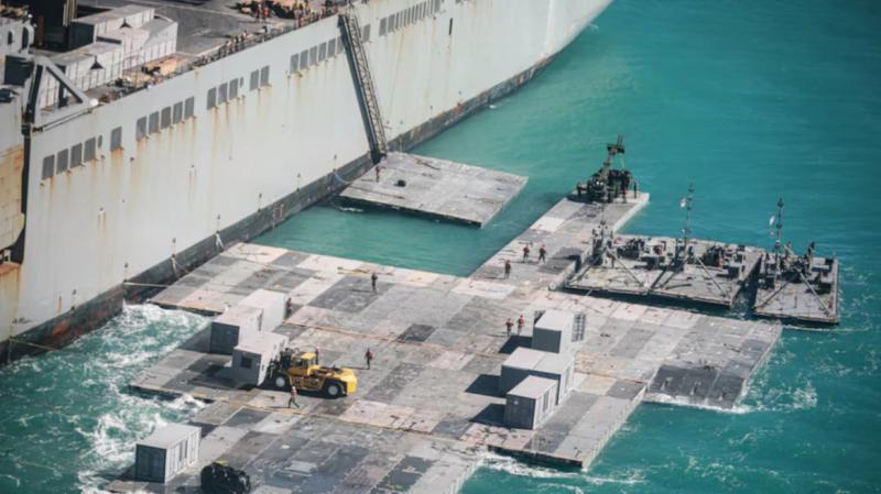 Ολοκληρoνεται ηρβτατθρπικ or βοεια Γζα /></p>
<p> </source> </p>
<p>The construction of the floating jetty is expected to be completed in the coming days, sources told KYPE, regarding the work by the US on the floating unit for the delivery of humanitarian aid by ships to <strong>Gaza</strong>.</p>
<p >Competent sources reported to KYPE that the construction of the floating pier is progressing normally, and that it is expected to be completed in the next few days.</p>
<p>It is recalled that the<strong> floating pier is being built by the Americans, </strong>with to assist the landings of <strong>humanitarian aid</strong> from ships arriving in Gaza via Cyprus.</p>
<p>According to a recent announcement by the <strong>US Central Command</strong>, the temporary wharf in Gaza <strong>will allow the delivery of large quantities of humanitarian aid</strong> from ships to shore by truck, with vehicles moving directly from the ships and along the temporary jetty to a sorting station on land.</p>
<p >He also notes that the sea corridor between Cyprus and Gaza facilitates the delivery of international humanitarian aid by sea.</p>
<p>CYPE </p>
<p><noindex></p>
<div class=